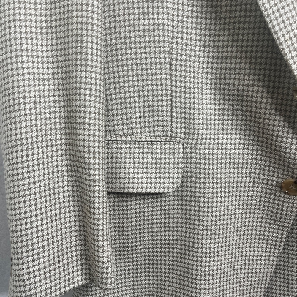 Vintage Gianfranco Ruffini Blazer Houndstooth Italy Wool Jacket - Picture 8 of 11